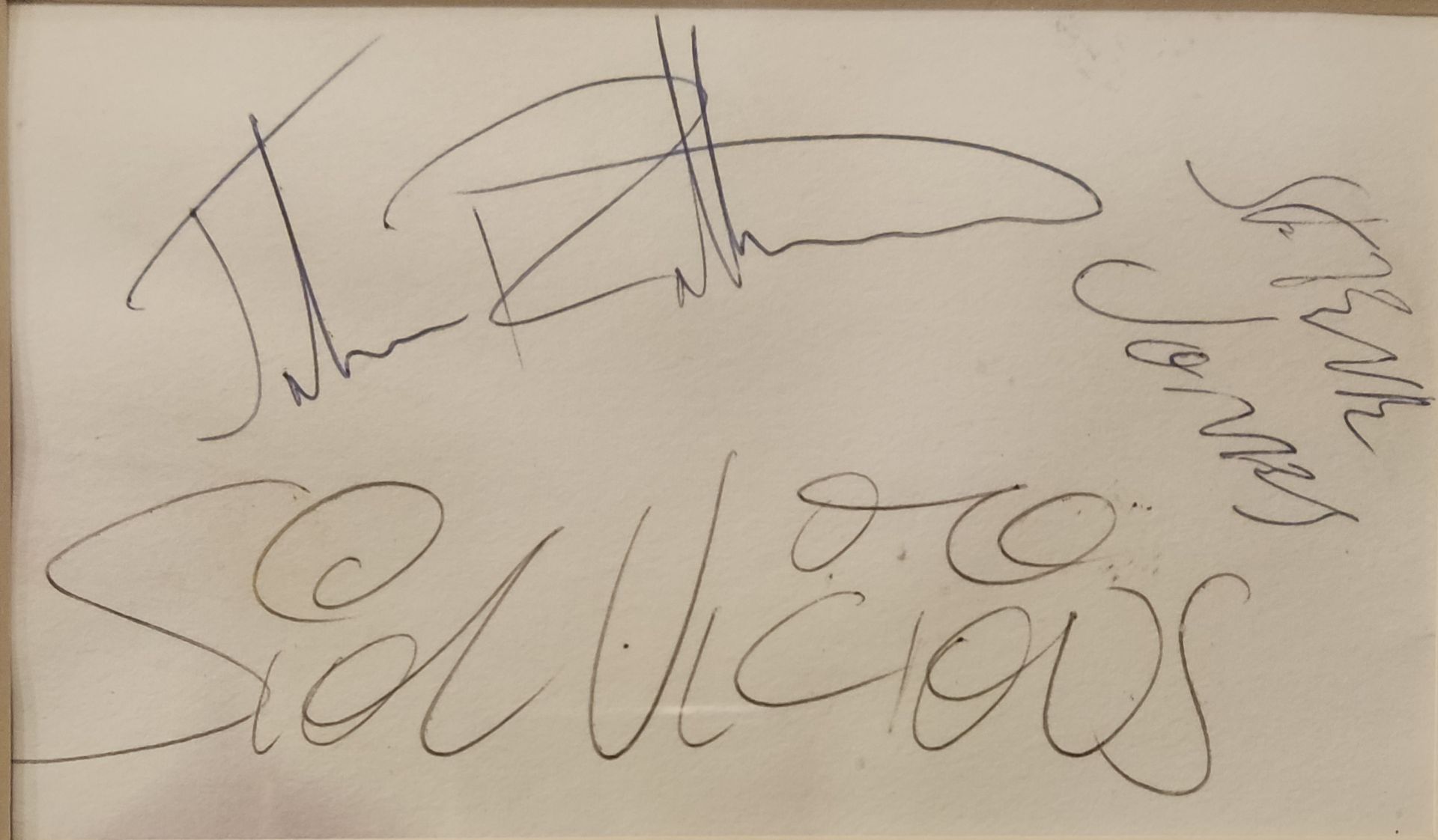 SEX PISTOLS: A rare set of signatures by four members of the 1970s English punk rock band the Sex - Bild 4 aus 4