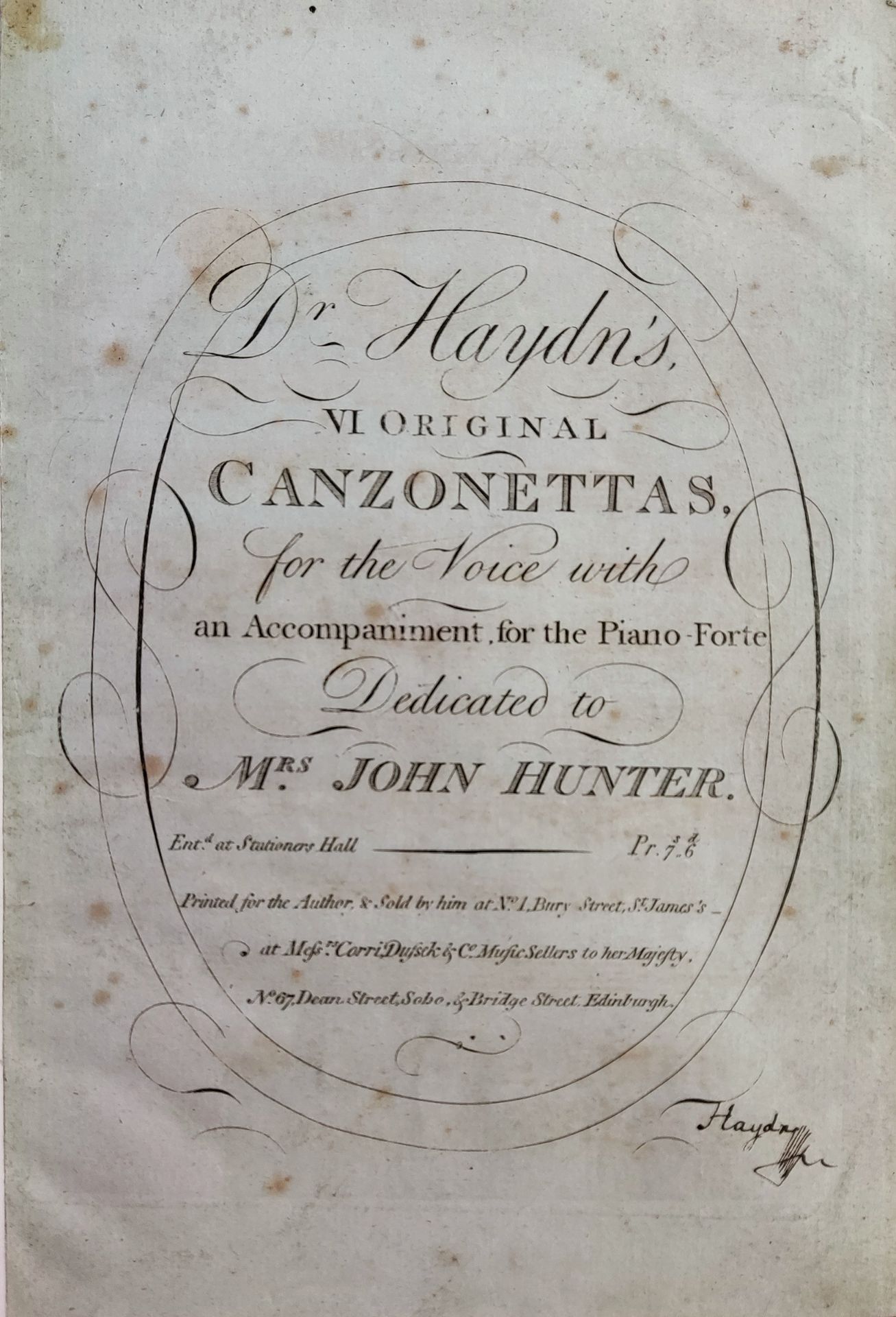 HAYDN JOSEPH: (1732-1809) Austrian composer of the Classical period.