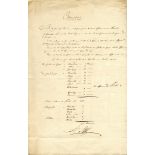 [IMPERIAL GUARD]: An attractive manuscript document relating to Napoleon's Garde Imperiale,