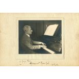 RAVEL MAURICE: (1875-1937) French Composer. A good signed and inscribed oblong 11 x 7.