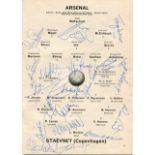 FOOTBALL: A small 8vo printed official programme for Arsenal FC v.