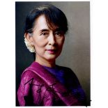 AUNG SAN SUU KYI: (1945- ) Burmese Politician, Diplomat and Author. Prime Minister of Myanmar.