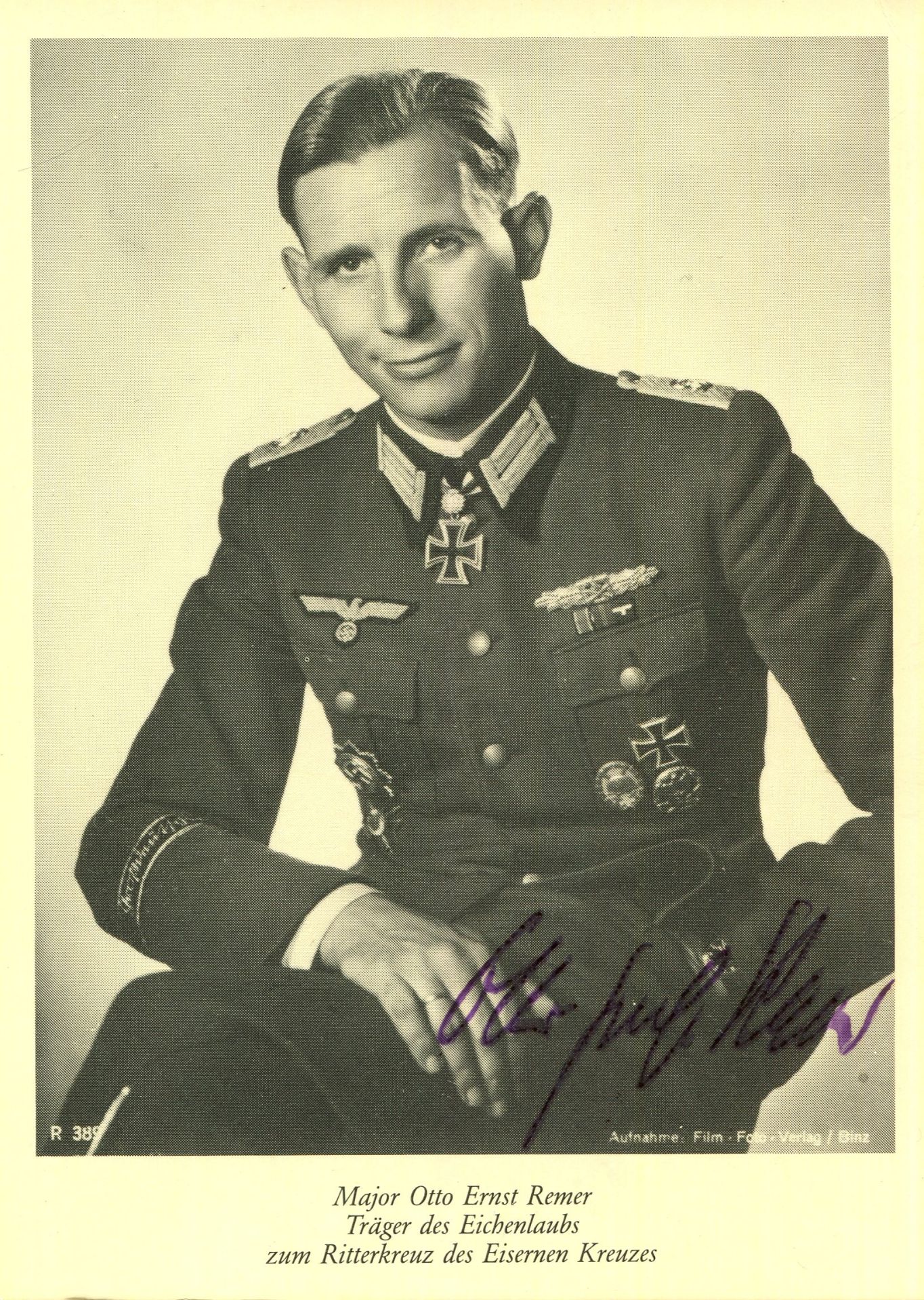 REMER OTTO-ERNST: (1912-1997) German Generalmajor of World War II who played a major role in