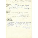 SCIENTISTS: An unusual 4to sheet of paper featuring the manuscript title Maxims of Life of the