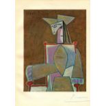 PICASSO PABLO: (1881-1973) Spanish painter, a co-founder of the Cubist movement. Signed colour 7.