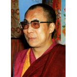 DALAI LAMA: (1935- ) Tibetan spiritual leader, Nobel Peace Prize winner, 1989.