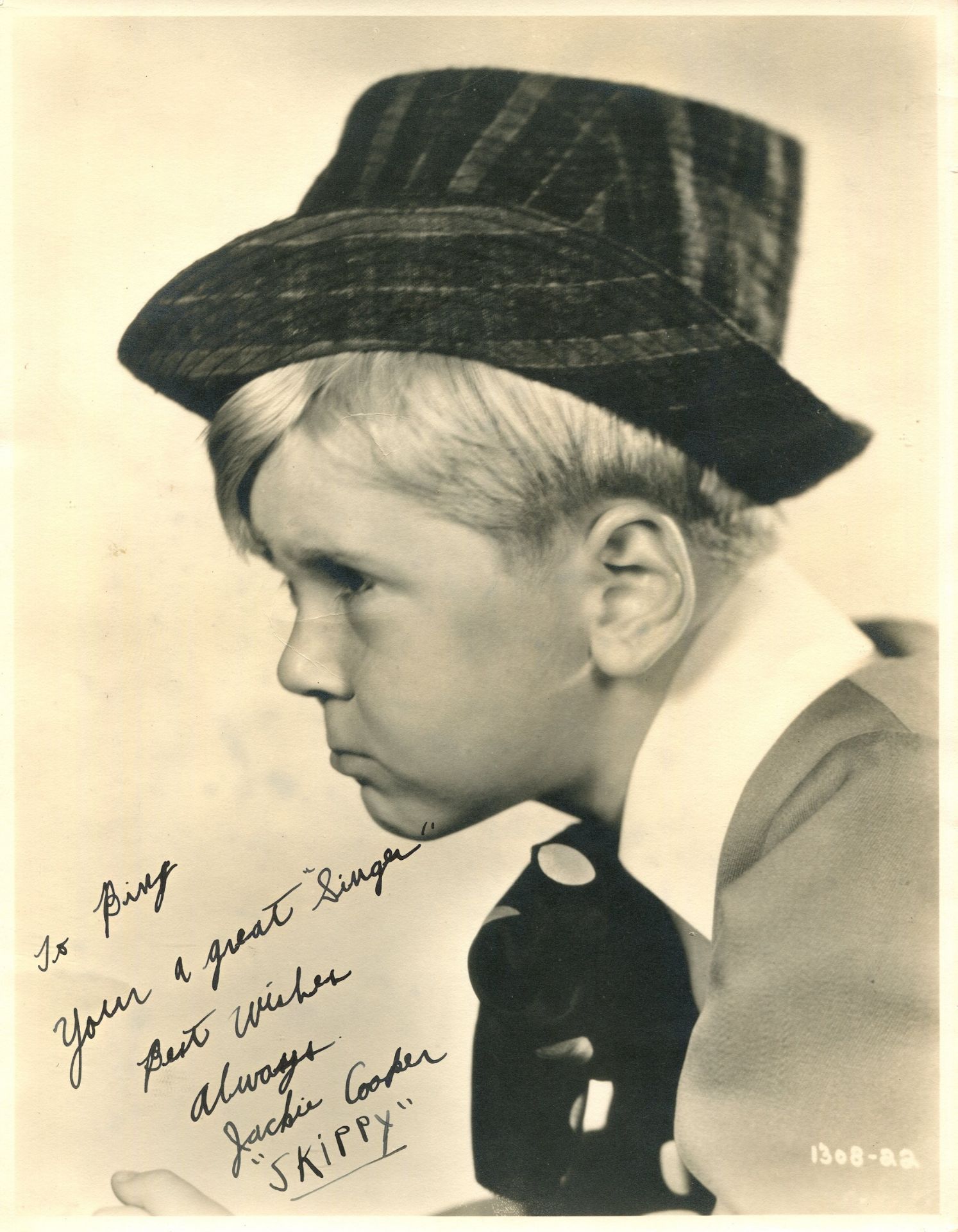 COOPER JACKIE: (1922-2011) American child actor, an Academy Award nominee.