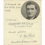 SAGI-BARBA EMILIO: (1876-1949) Spanish Baritone and Composer. A leading Zarzuela Singer.