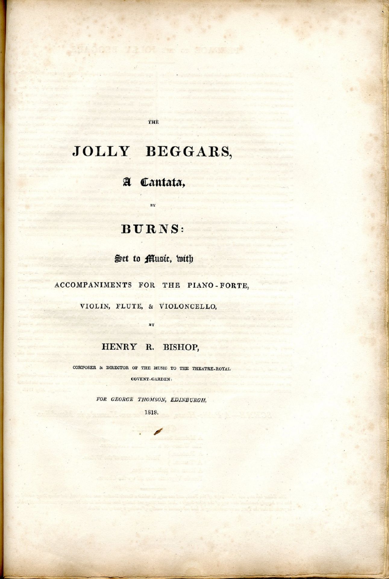 THOMSON GEORGE: (1757-1851) Scottish music publisher and a noted collector of the music of Scotland. - Image 4 of 4