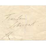 LISZT FRANZ: (1811-1886) Hungarian composer and pianist of the Romantic period. Autograph envelope