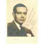 PORTER COLE: (1891-1964) American composer and songwriter. Vintage signed and inscribed sepia 5 x