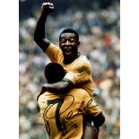 PELÉ: (1940-2022) Brazilian Footballer, widely considered as one of best players of all time. Signed