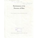 TOMBAUGH CLYDE W.: (1906-1997) American astronomer who discovered Pluto in 1930. Booklet signed