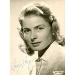 BERGMAN INGRID: (1915-1982) Swedish actress, Academy Award winner. A good vintage signed 4 x 6