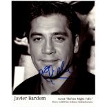 BARDEM JAVIER: (1969- ) Spanish Actor, Academy Award winner. Signed 8 x 10 photograph by Bardem, the