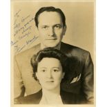 MARCH & ELDRIDGE: MARCH FREDRIC (1897-1975) American actor, Academy Award winner & ELDRIDGE FLORENCE