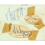 ROLLING STONES THE: A vintage set of five individual ink signatures by the members of the English