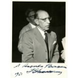 STRAVINSKY IGOR: (1882-1971) Russian composer, conductor and pianist. A good vintage signed and