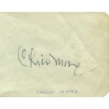 MARX BROTHERS THE: Chico Marx (1887-1961) American film comedian. Vintage blue ink signature ('Chico
