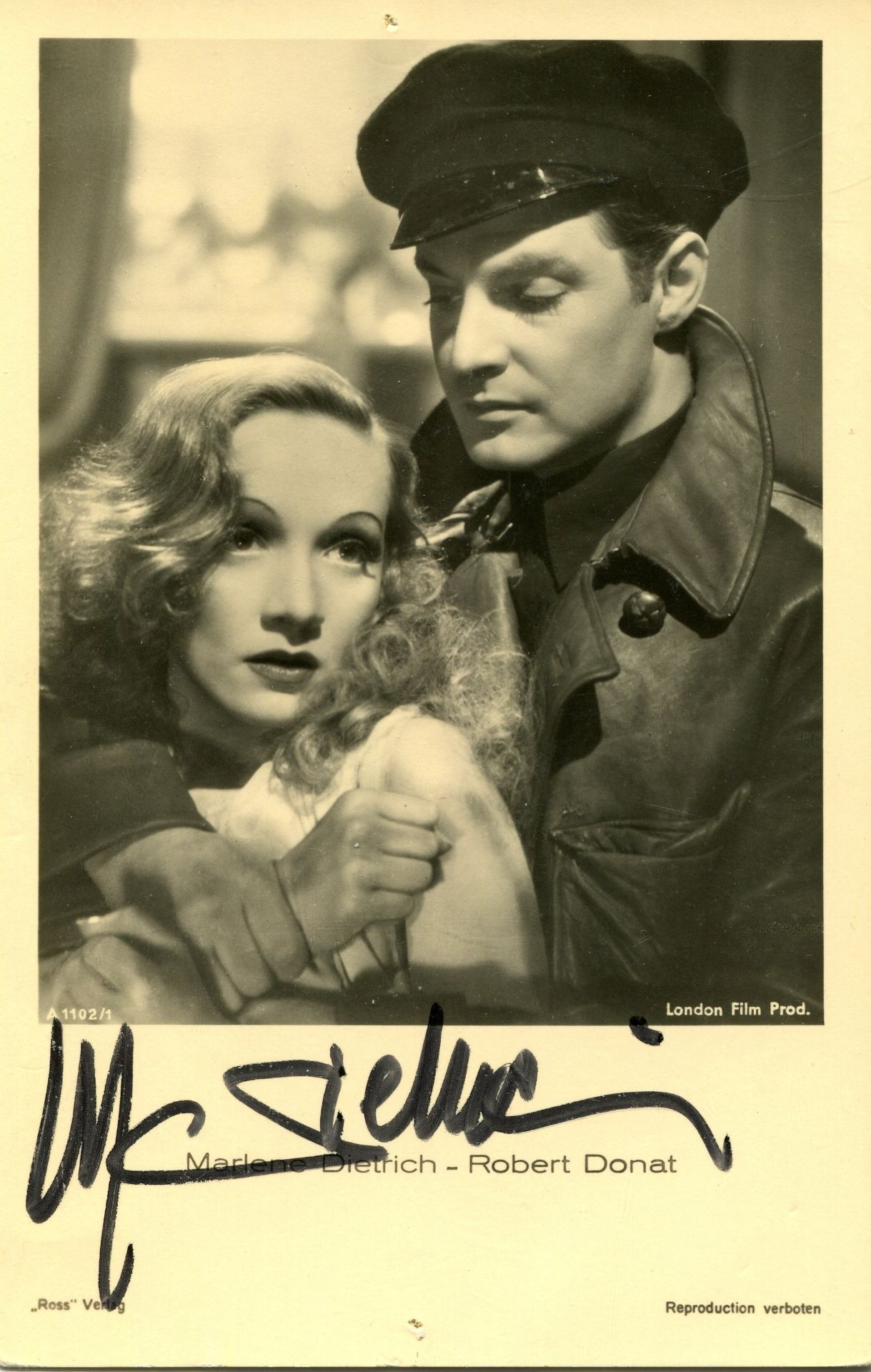 DIETRICH MARLENE: (1901-1992) German-born American actress and singer. Vintage signed and - Image 2 of 2