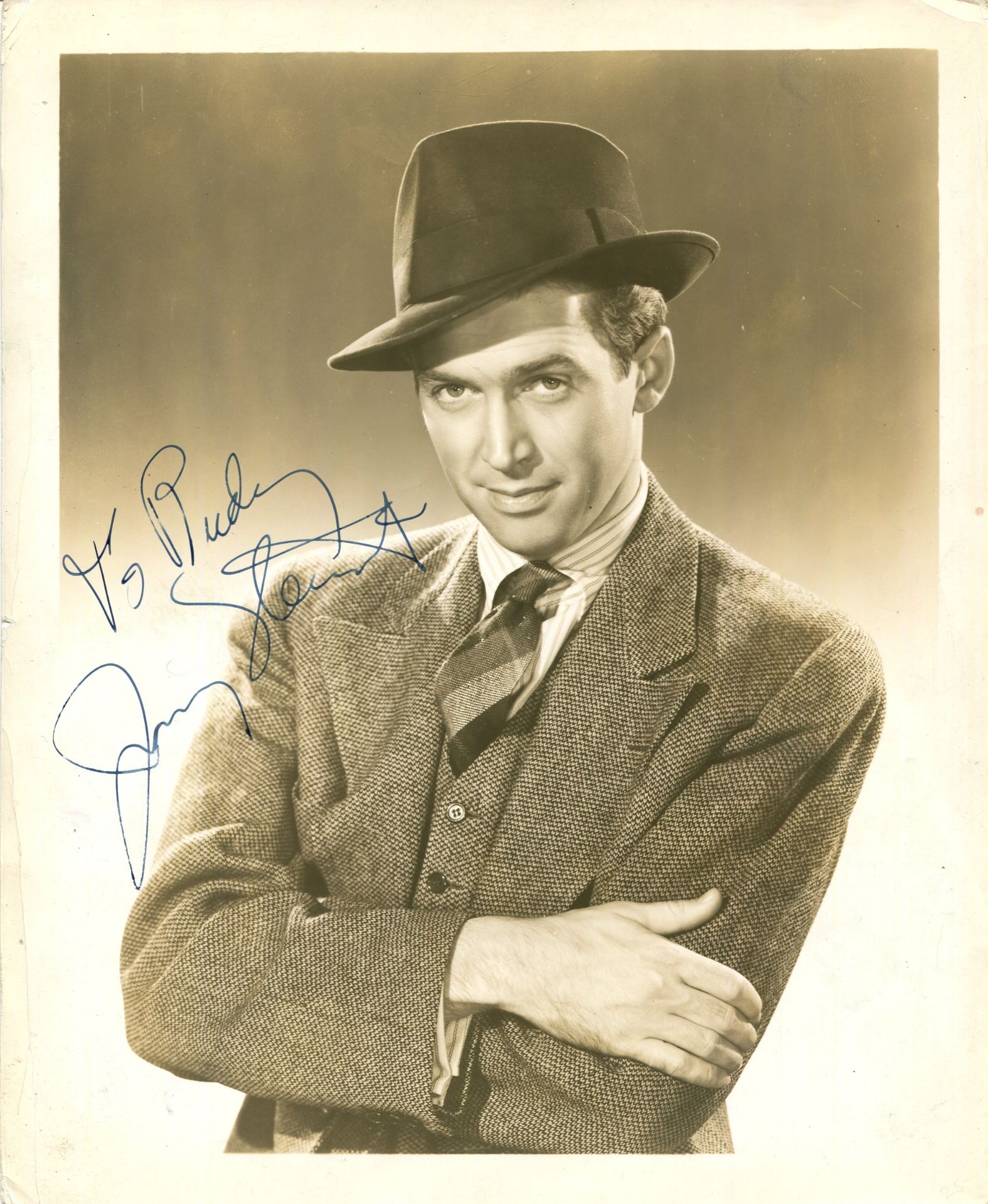 STEWART JAMES: (1908-1997) American actor, Academy Award winner. Vintage signed and inscribed