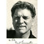 LANCASTER BURT: (1913-1994) American actor, Academy Award winner. Signed and inscribed 5 x 7