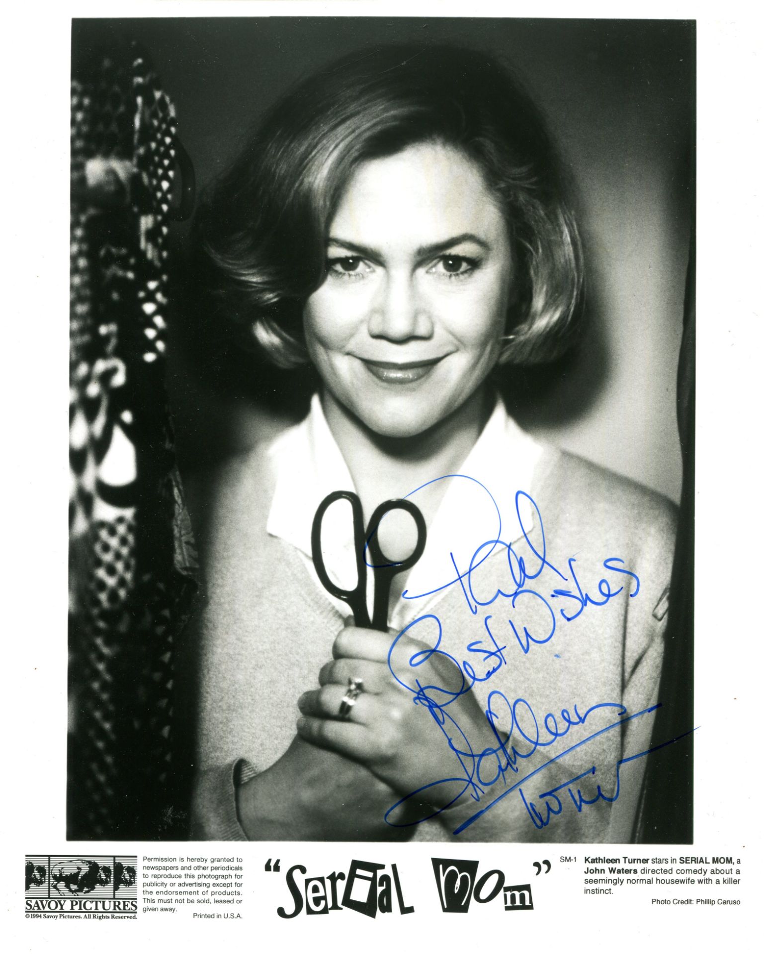 SERIAL MOM: John Waters (1946- ) American film director. Signed 8 x 10 photograph of Waters standing - Image 2 of 2