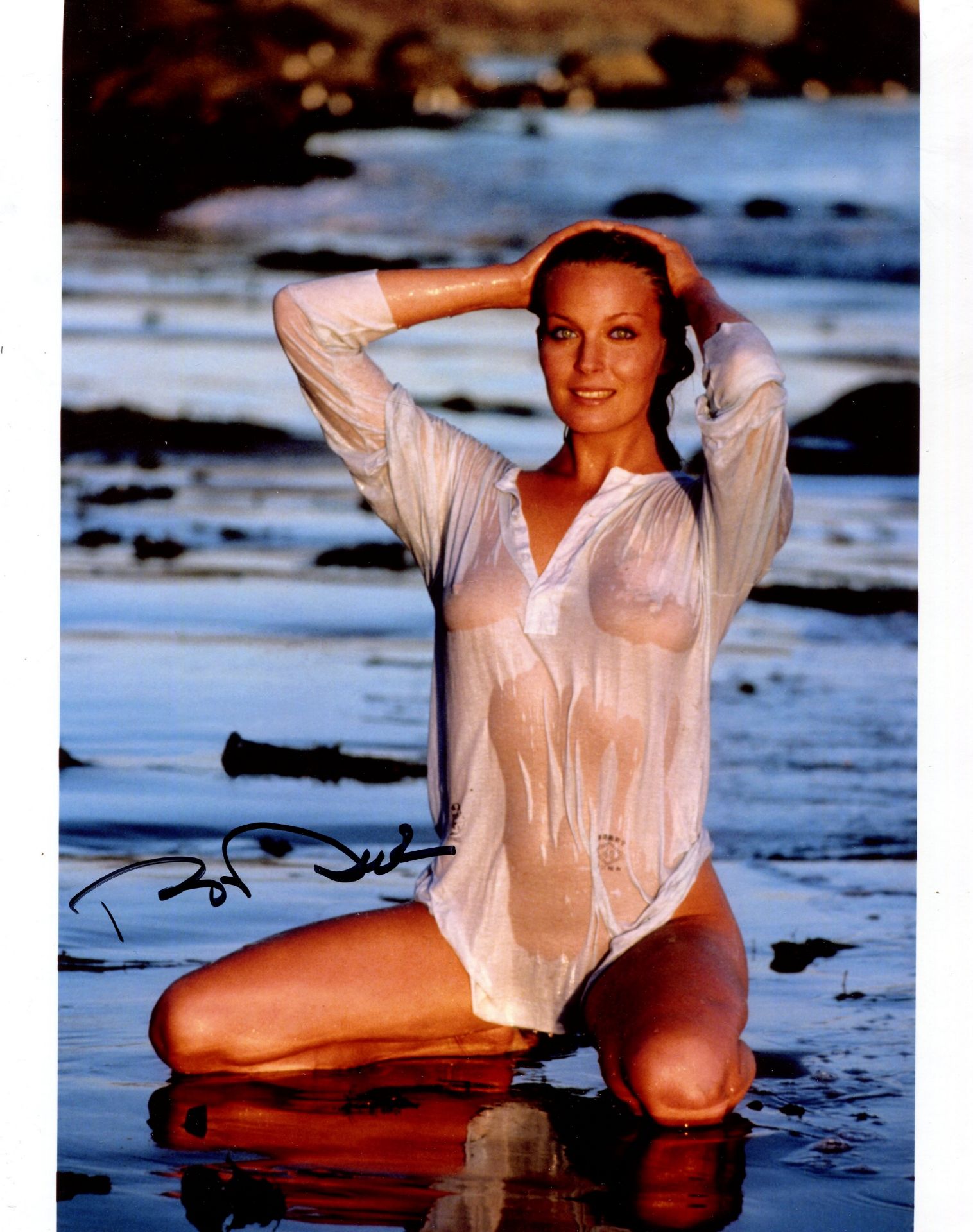 DEREK BO: (1956- ) American Actress & Model. Signed 8 x 10 colour photograph of Derek, the image