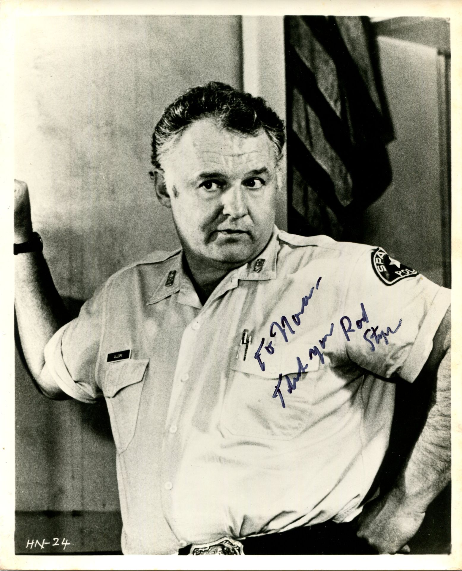 STEIGER ROD: (1925-2002) American actor, Academy Award winner. Signed and inscribed 8 x 10