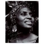 MAKEBA MIRIAM: (1932-2008) South African singer, actress and civil rights activist. Signed 8 x 10