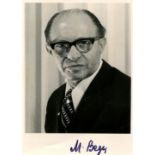 BEGIN MENACHEM: (1913-1992) Israeli politician who served as Prime Minister of Israel 1977-83. Nobel