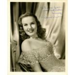 DURBIN DEANNA: (1921-2013) Canadian actress and singer, the recipient of the Academy Juvenile