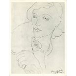 MATISSE HENRI: (1869-1954) French artist. A good, large signed monochrome 14.5 x 11 reproduction