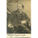 MASSENET JULES: (1842-1912) French composer. A good vintage signed and inscribed postcard