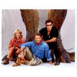 JURASSIC PARK: Signed colour 10 x 8 photograph by three of the main actors of the film Jurassic Park