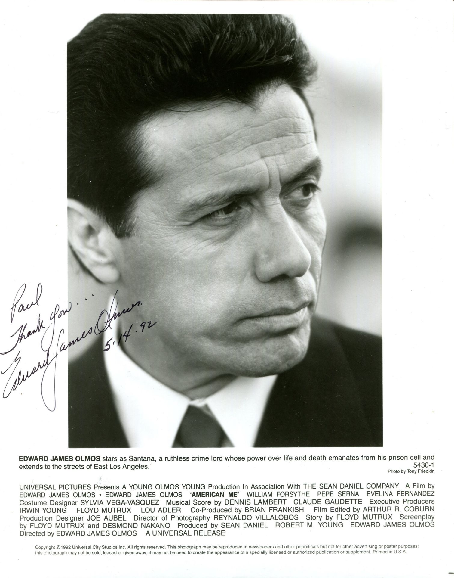 ACTORS: Small selection of signed 8 x 10 photographs by various film actors comprising John - Image 6 of 6
