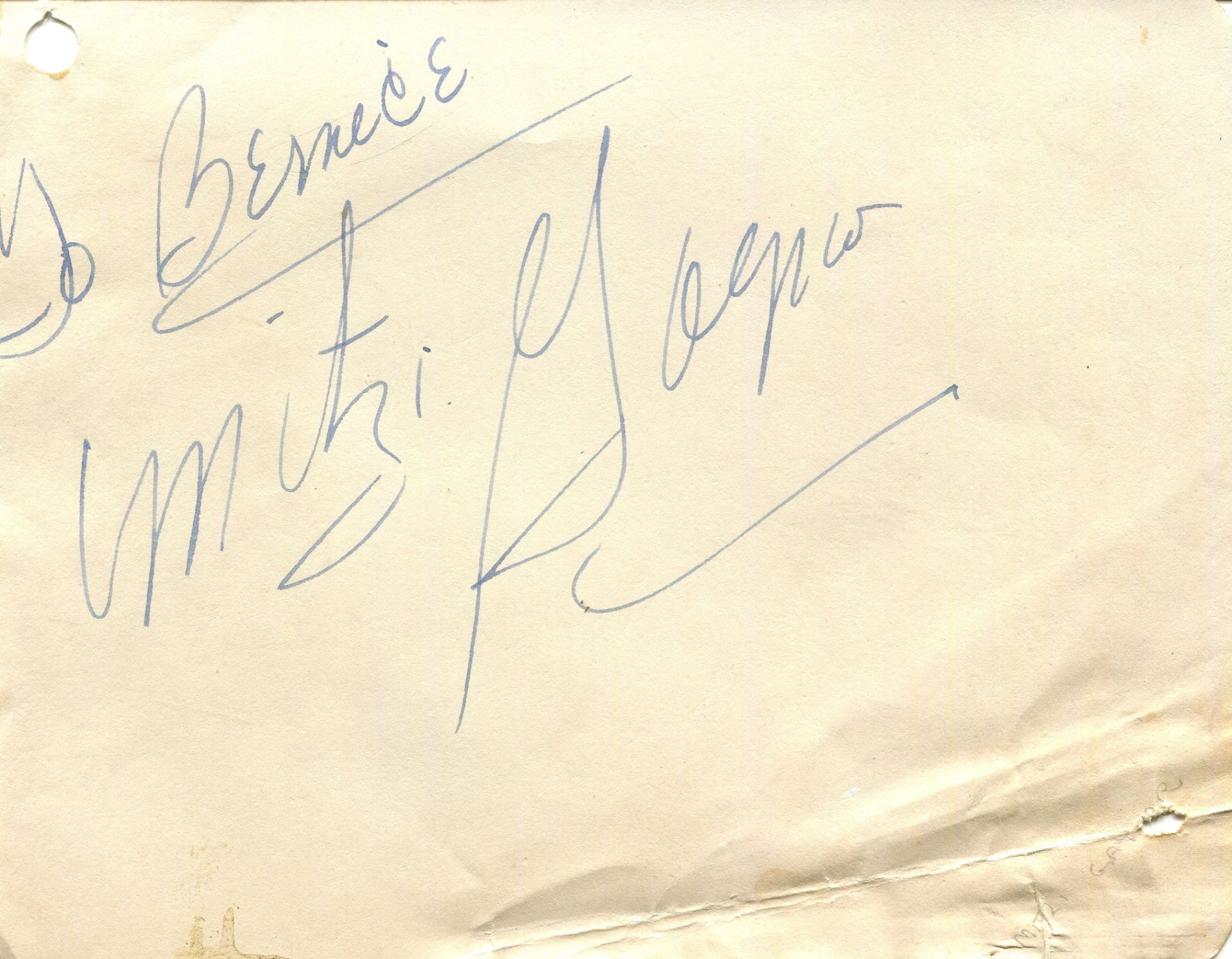 ACTRESSES: Selection of vintage signed album pages (5) and signed cards (3; each with attached