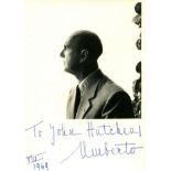 UMBERTO II: (1904-1983) King of Italy May - June 1946. Vintage signed and inscribed 5 x 7 photograph