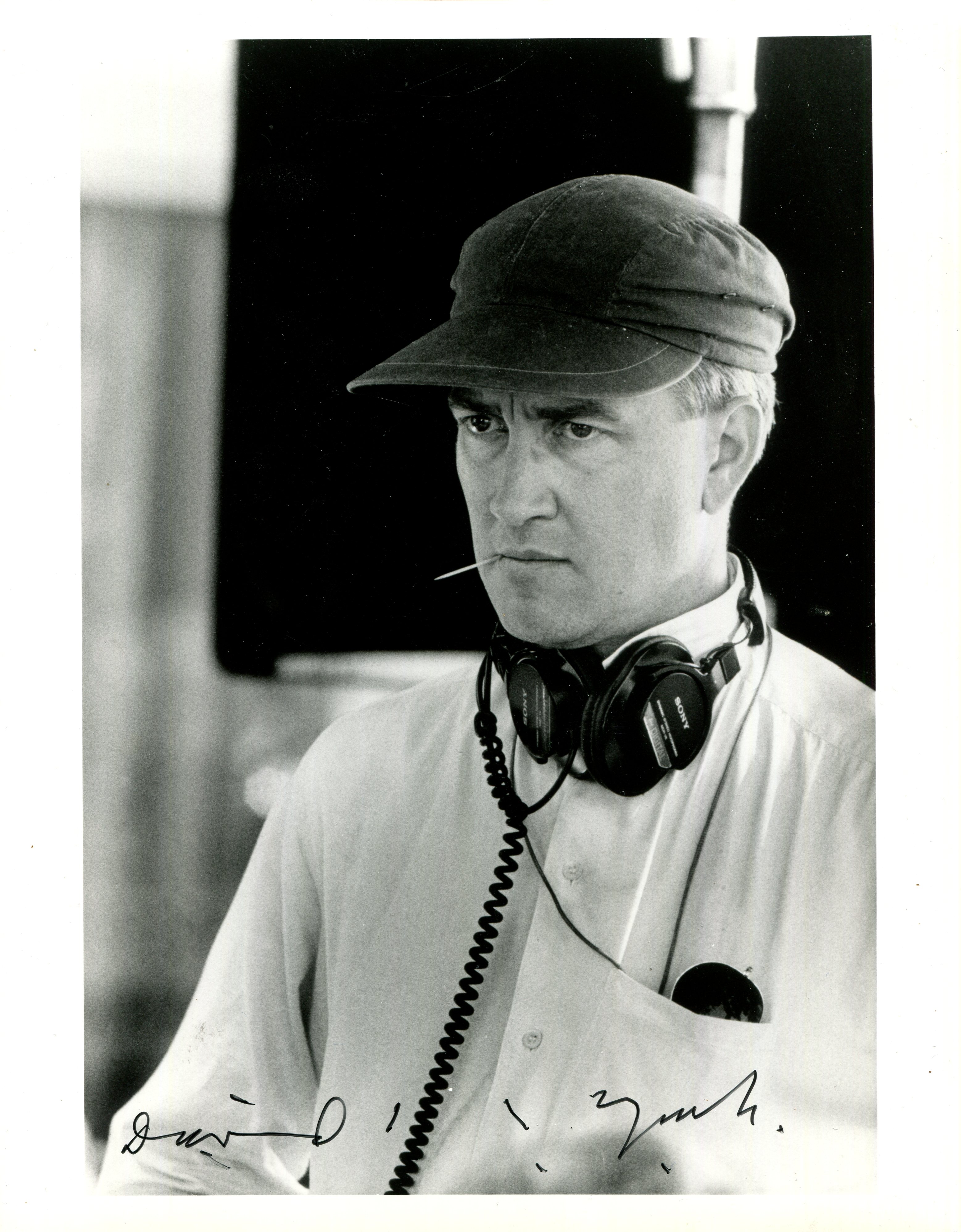 WILD AT HEART: David Lynch (1946- ) American film director. Signed 8 x 10 photograph of Lynch in a