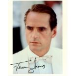 IRONS JEREMY: (1948- ) English actor, Academy Award winner. Signed colour 8 x 10 photograph of Irons