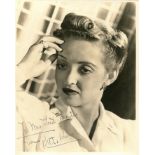 DAVIS BETTE: (1908-1989) American actress, Academy Award winner. A good vintage signed and inscribed