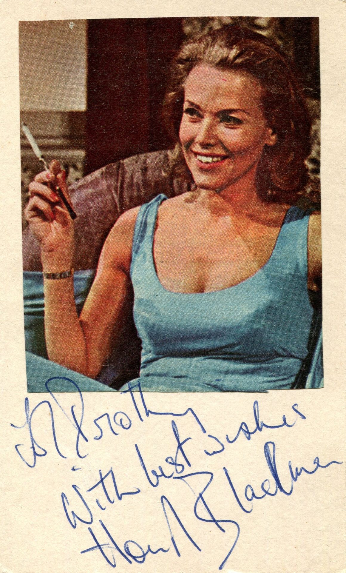 ACTRESSES: Selection of vintage signed album pages (5) and signed cards (3; each with attached - Image 4 of 8