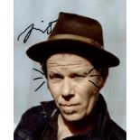 WAITS TOM: (1949- ) American Musician, Composer and Songwriter. Signed colour 8 x 10 photograph by