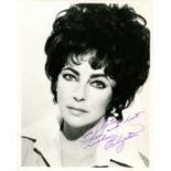 TAYLOR ELIZABETH: (1932-2011) British actress, Academy Award winner. A good signed and inscribed 8 x