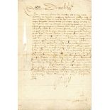 HENRY IV: (1553-1610) King of France 1589-1610. Assassinated. A good L.S., Henry, one page, 4to,