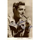 GABLE CLARK: (1901-1960) American actor, Academy Award winner. Vintage signed and inscribed sepia