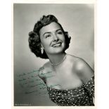 REED DONNA: (1921-1986) American actress, Academy Award winner. Vintage signed and inscribed 8 x