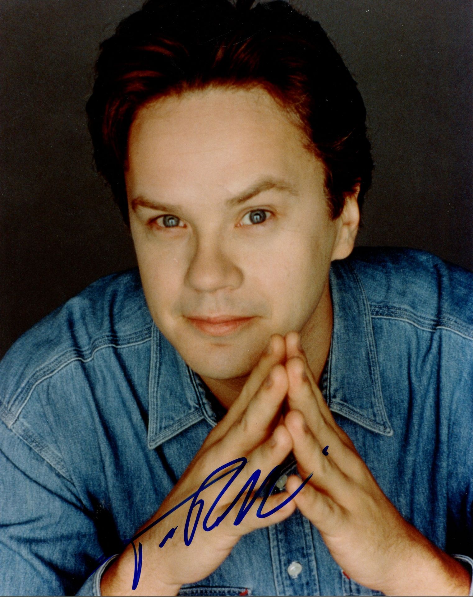 ROBBINS TIM: (1958- ) American actor, Academy Award winner. Signed colour 8 x 10 photograph of