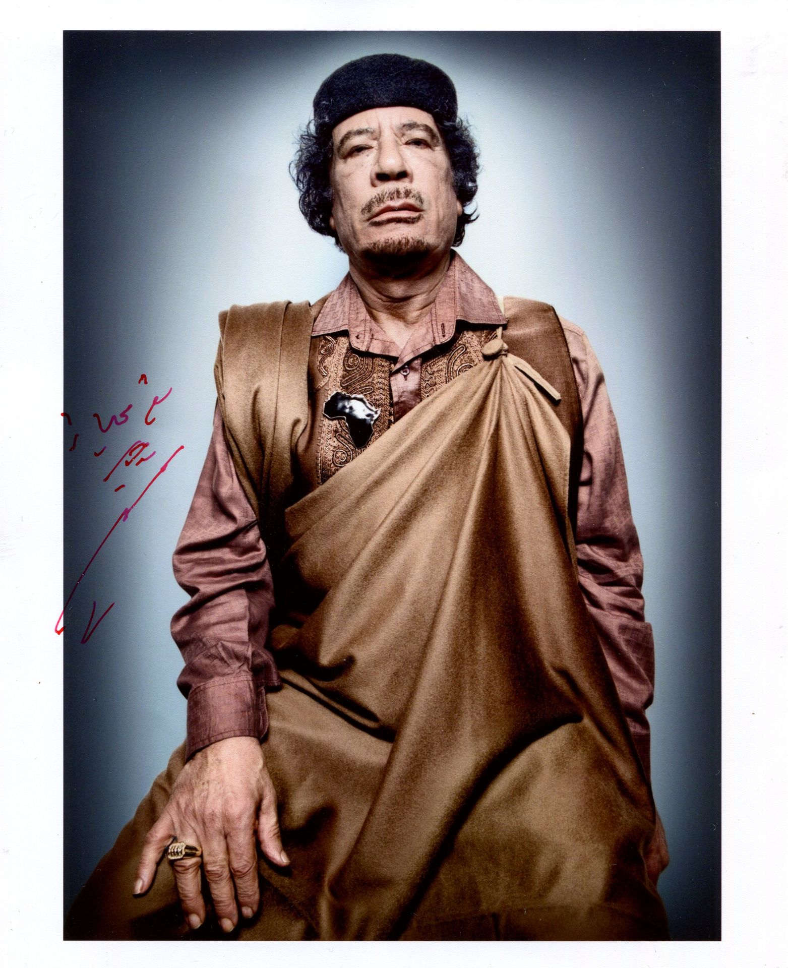 GADDAFI MUAMMAR: (1942-2011) Leader of the Libyan Arab Republic 1969-77 and ˜Brother Leader'' of the