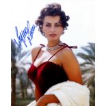 LOREN SOPHIA: (1934- ) Italian actress, Academy Award winner. Signed colour 8 x 10 photograph of